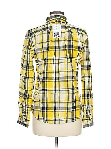 Lauren Jeans Co. Vibrant Yellow Plaid Cotton Shirt (view 2)
