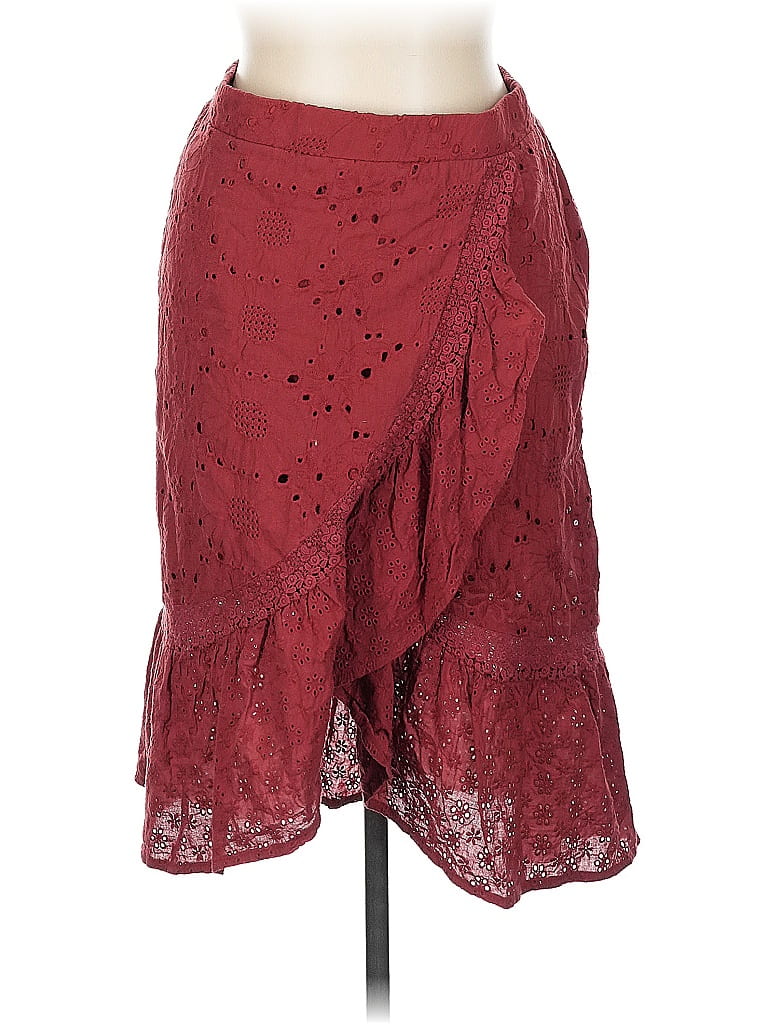 Solitaire Burgundy Casual Skirt Size L - photo 1
