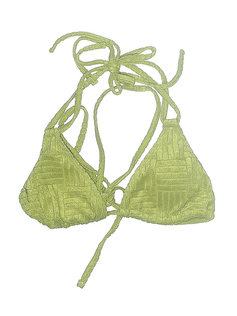 Pre-owned Unbranded Swimsuit Top Green Swimwear