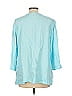 JM Collection 100% Linen Teal 3/4 Sleeve Blouse Size L - photo 2