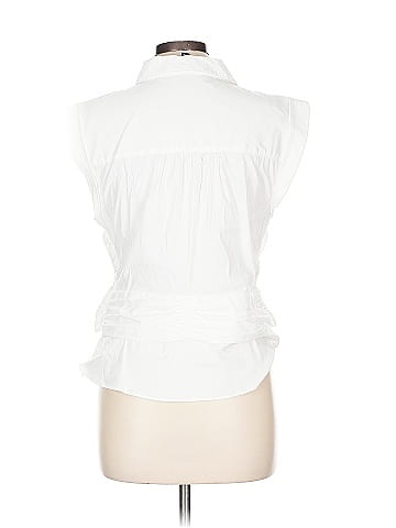 White House Black Market Sleeveless Button-Down Shirt (view 2)