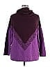 Roaman's 100% Acrylic Chevron-herringbone Purple Turtleneck Sweater Size 18 - photo 1