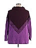 Roaman's 100% Acrylic Chevron-herringbone Purple Turtleneck Sweater Size 18 - photo 2