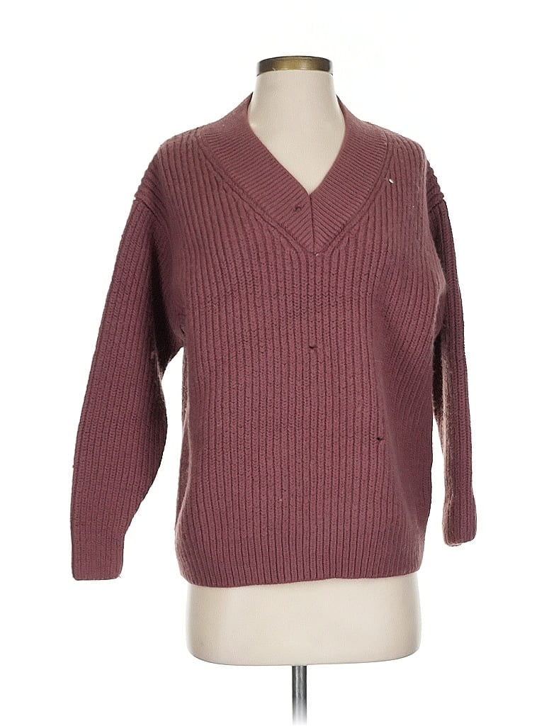 Pre-owned Wilfred Wool Sweater In Burgundy