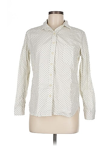 TRADLANDS White Geometric Long Sleeve Shirt (view 1)