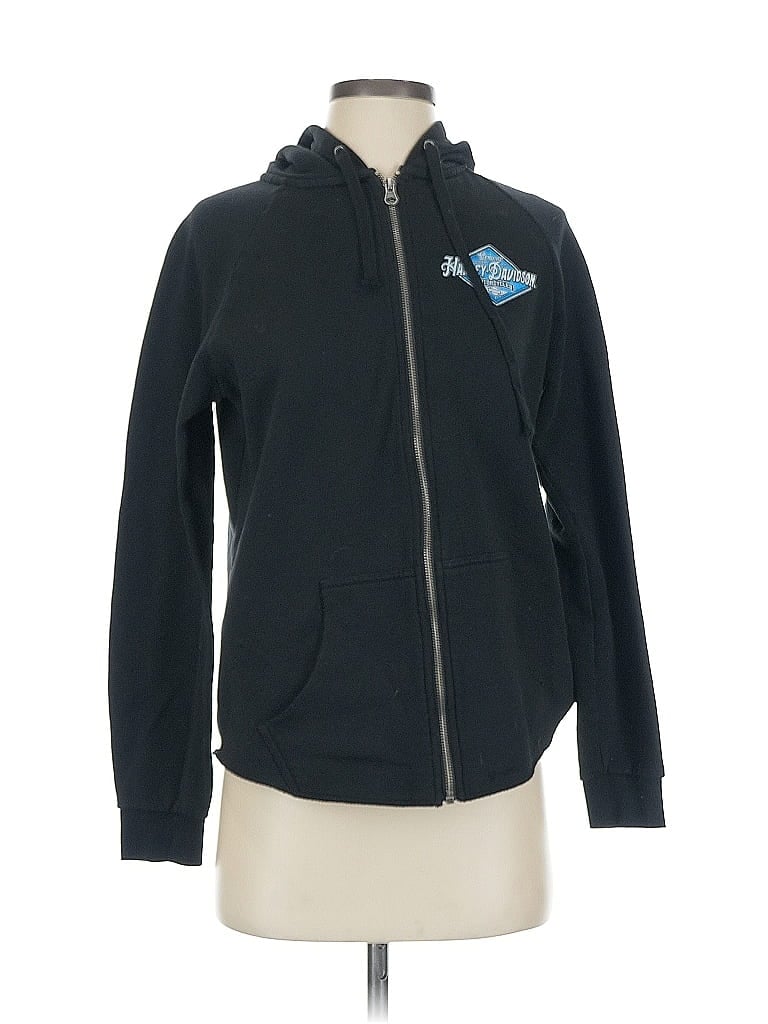 Harley Davidson Black Zip Up Hoodie Size S - photo 1