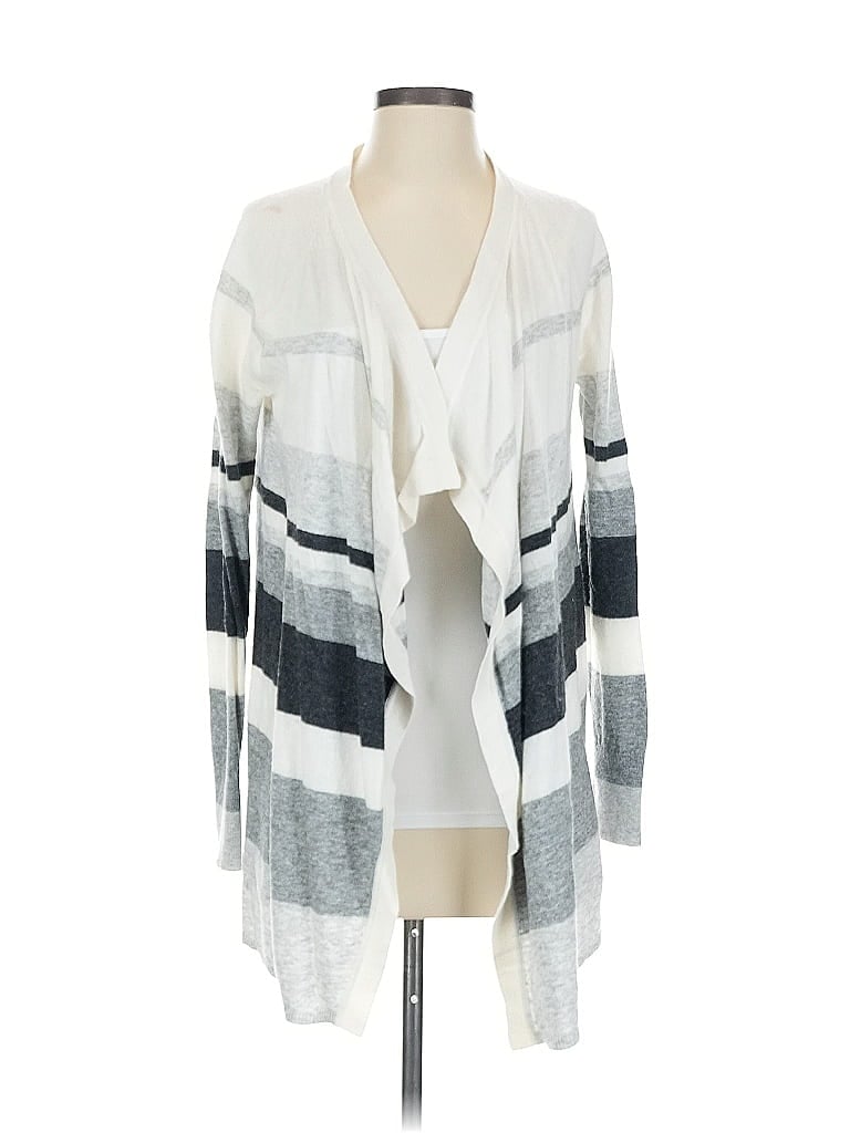 Pre-owned Ann Taylor Loft Cardigan Sweater In Gray