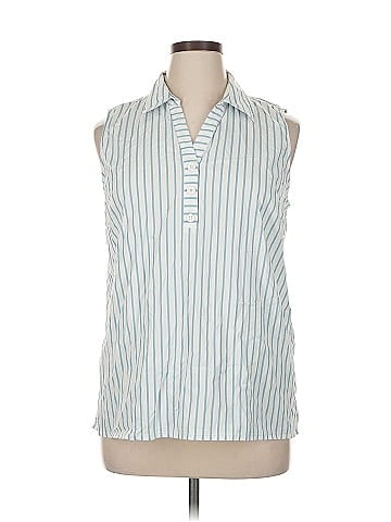 Anne Klein Sleeveless Button-Down Shirt (view 1)
