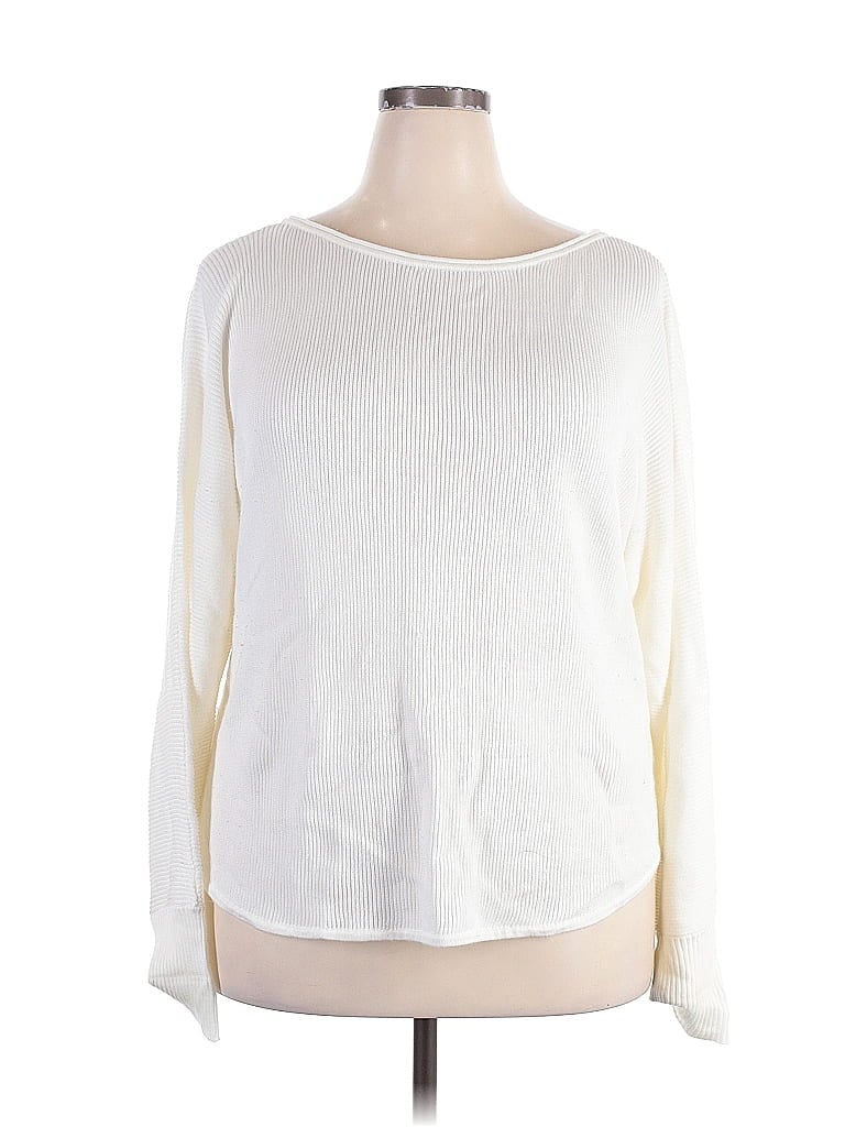 Pre-owned Ny & C Pullover Sweater In White