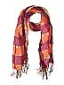 Unbranded Plaid Burgundy Orange Scarf One size - photo 1