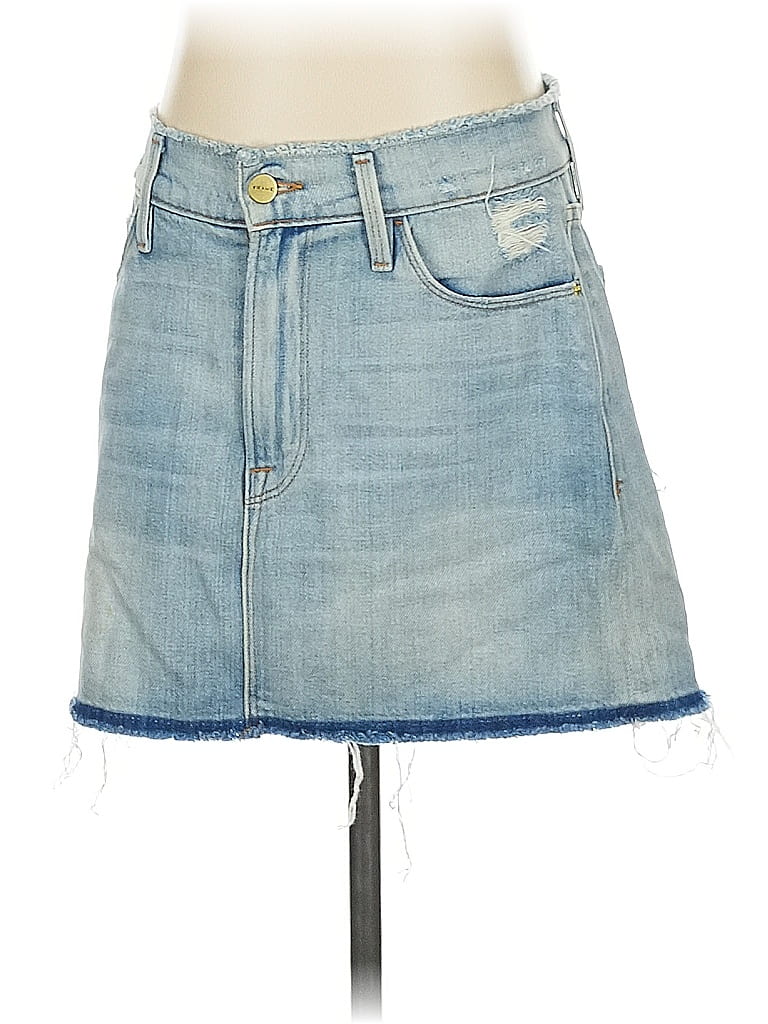 Pre-owned Frame Denim Skirt In Blue