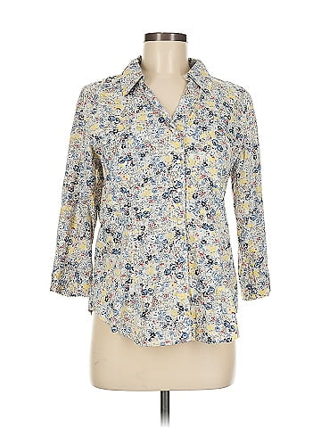 Christopher & Banks 3/4 Sleeve Button-Down Shirt (view 1)