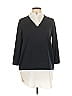 Akris Punto 100% Baumwolle Gray Blue Pullover Sweater Size 10 - photo 1
