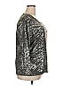 JM Collection Metallic Silver 3/4 Sleeve Top Size XXL - photo 4