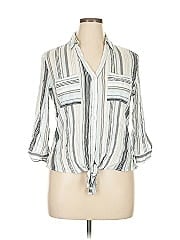 Fortune + Ivy 3/4 Sleeve Button Down Shirt