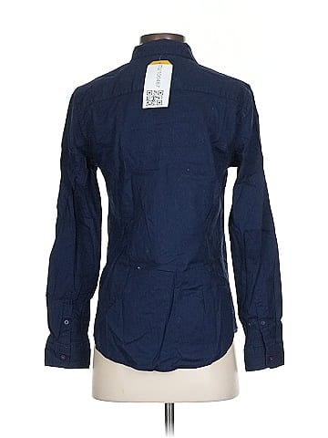 Tommy Hilfiger Navy Tommy Hilfiger Stretch Long Sleeve Shirt (view 2)