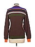 ETRO 100% Cashmere Color Block Brown Burgundy Cashmere Pullover Sweater Size L - photo 2