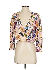 Tanya Taylor 3/4 Sleeve Silk Top