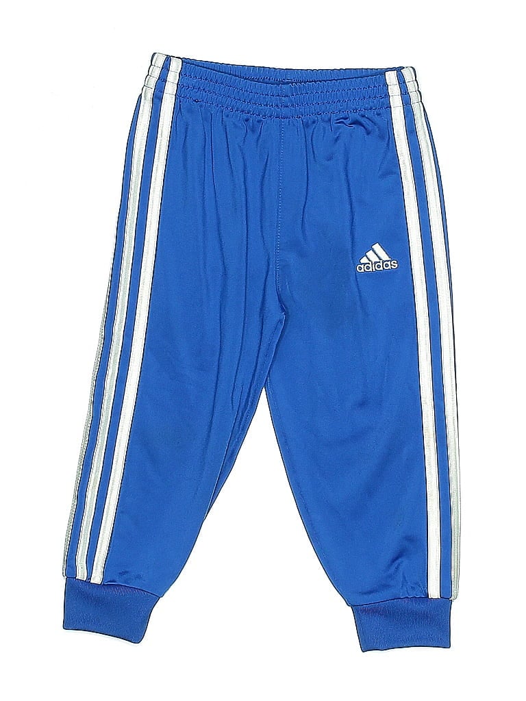 Adidas 100% Polyester Blue Track Pants Size 2T - photo 1