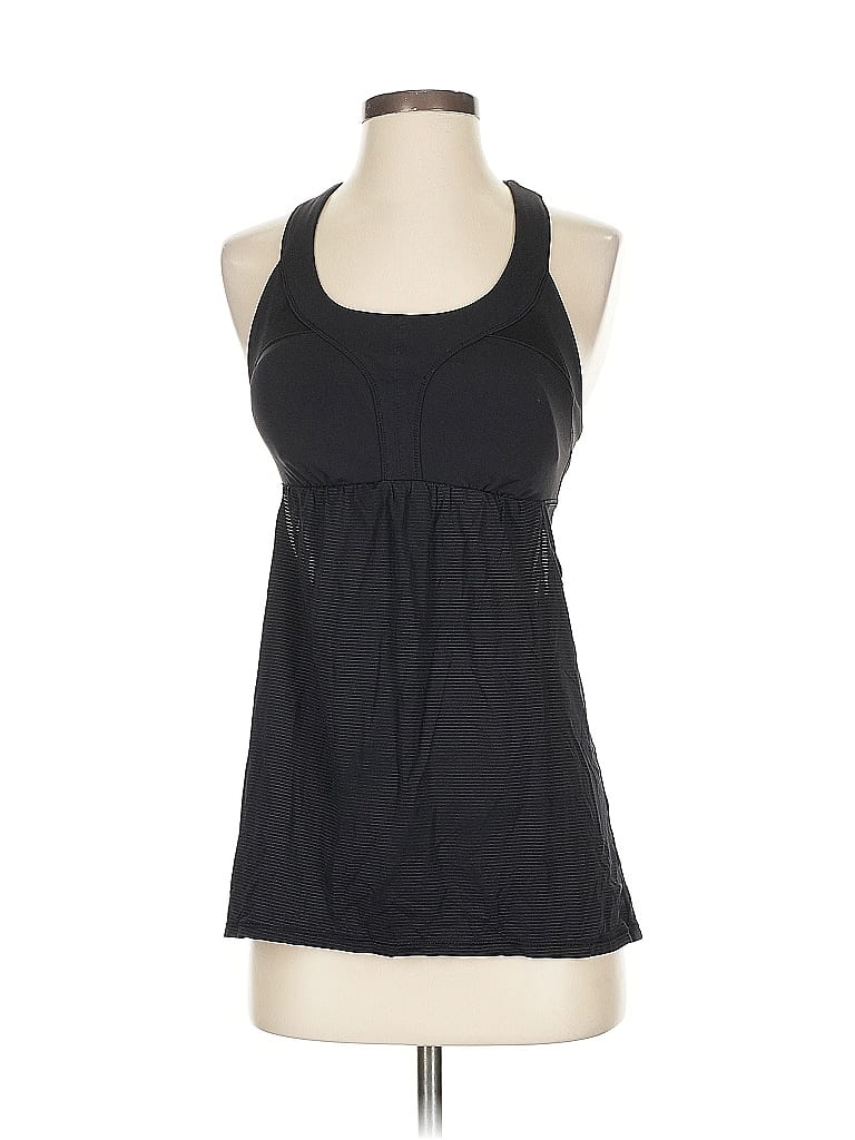 Pre-owned Lululemon Athletica Tank Top Black Halter Neckline Tops