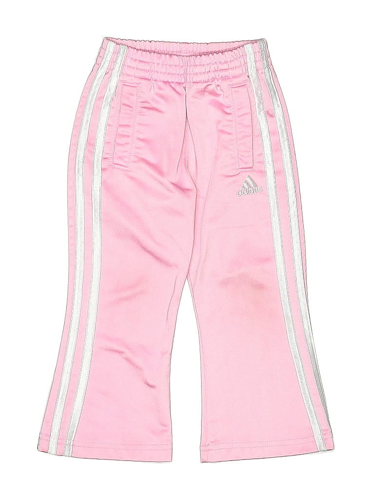Adidas 100% Polyester Pink Track Pants Size 2T - photo 1