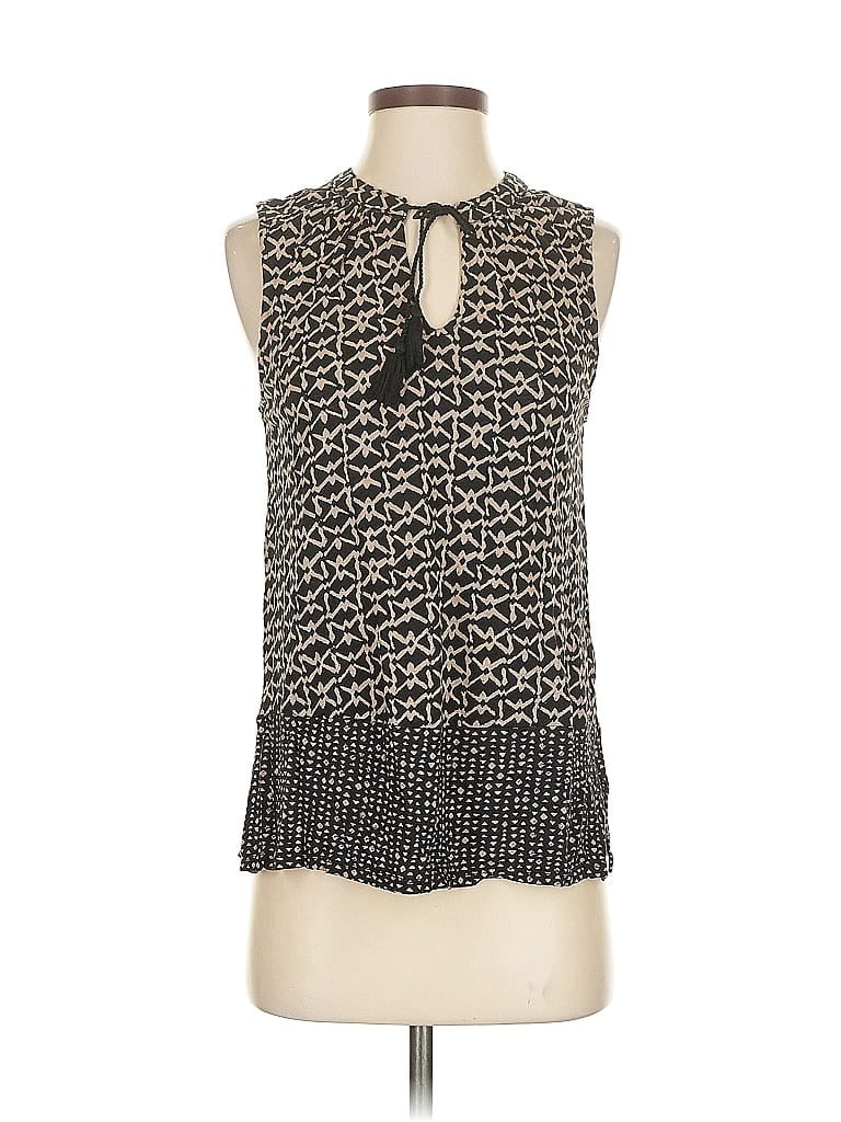 Pre-owned Lucky Brand Sleeveless Blouse In Black