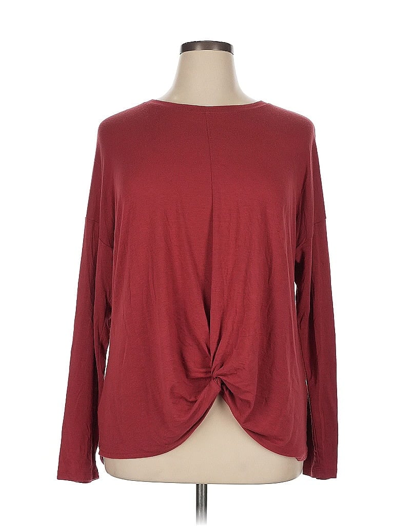 Lou & Grey for LOFT Burgundy Brown Long Sleeve Top Size XL - photo 1