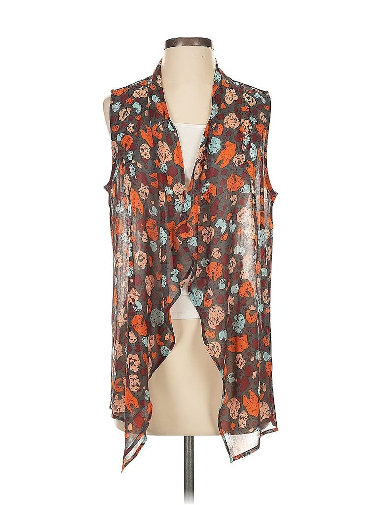 Click to view more detailed imagery on our partner's website Pre-owned Logo By Lori Goldstein Sleeveless Blouse In Brown