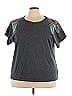 Cj Banks Gray Short Sleeve Top Size 3X - photo 1