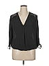 Soho JEANS NEW YORK & COMPANY 100% Polyester Black 3/4 Sleeve Blouse Size XL - photo 1
