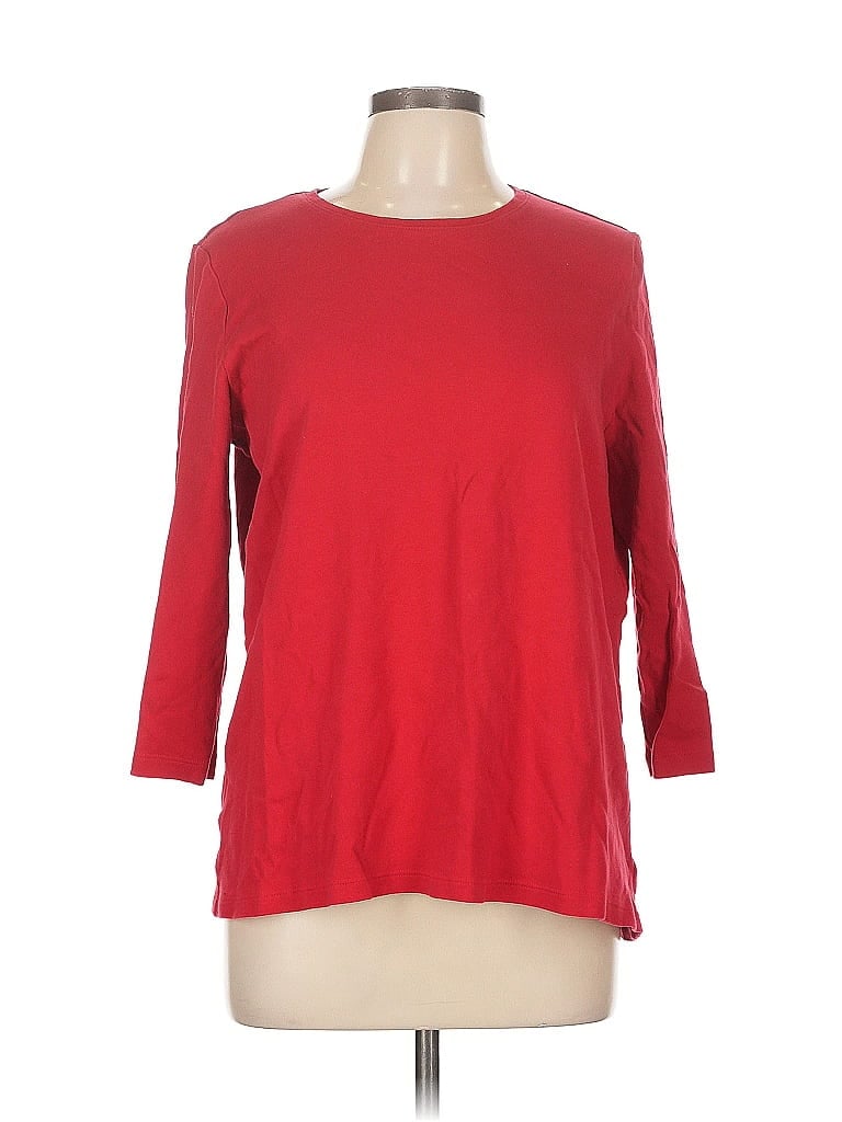 Click to view more detailed imagery on our partner's website Pre-owned Kim Rogers 3/4 Sleeve T-shirt In Red