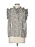 Elan 100% Polyester Silver Sleeveless Blouse Size M - photo 1