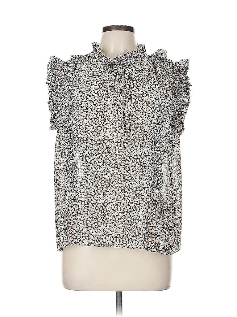Elan 100% Polyester Silver Sleeveless Blouse Size M - photo 1