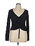 Open Edit Black Long Sleeve Top Size XL - photo 1
