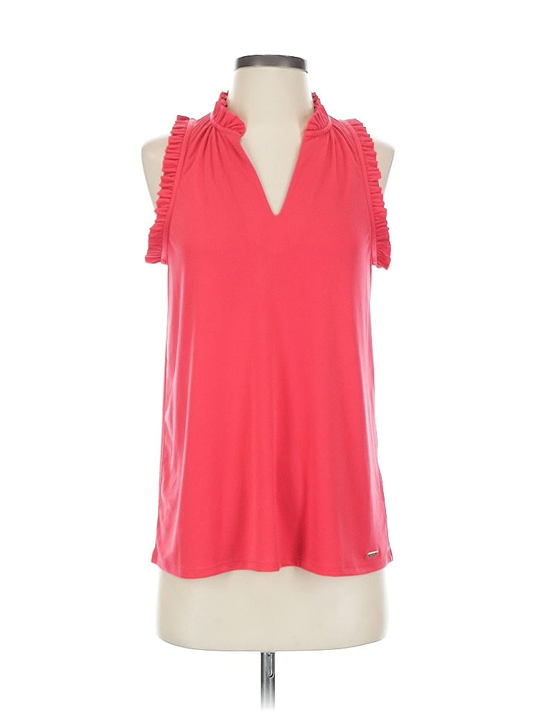 Pre-owned T Tahari Sleeveless Blouse In Red