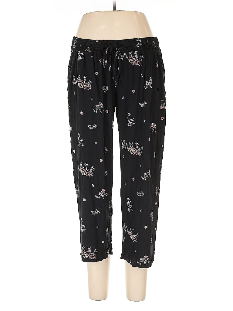Soma Print Black Casual Pants Size L - photo 1