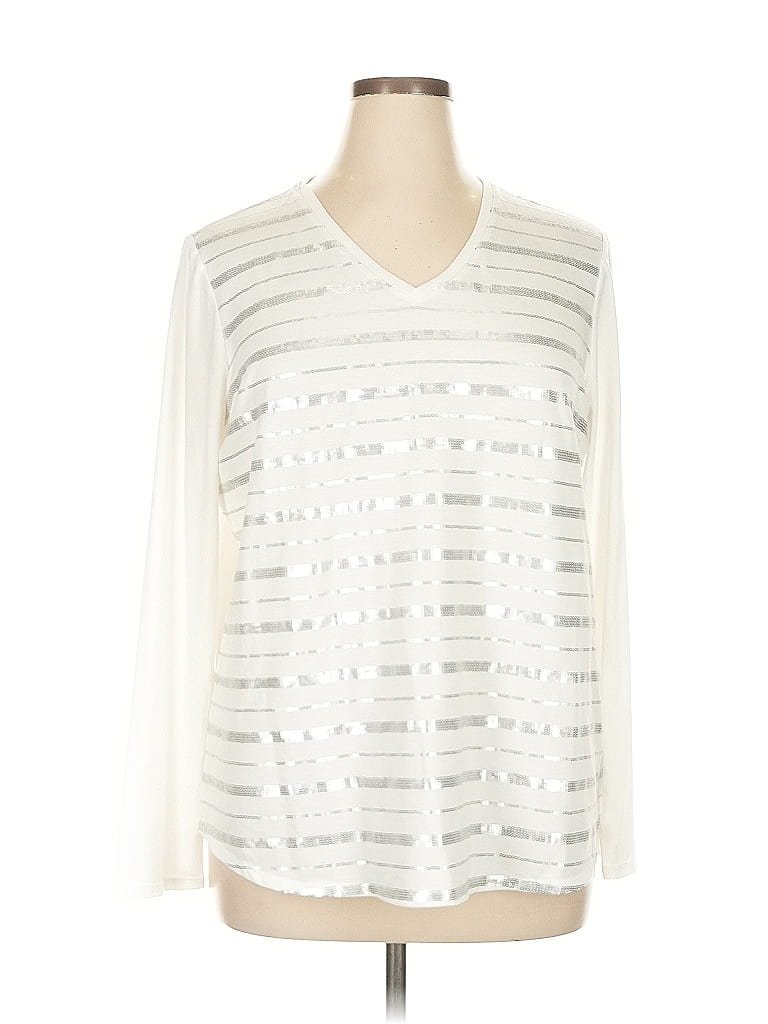 Zenergy by Chico's Silver Long Sleeve Top Size XL (3) - photo 1