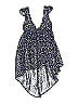 D-Signed 100% Polyester Blue Black Sleeveless Blouse Size 6 - photo 2