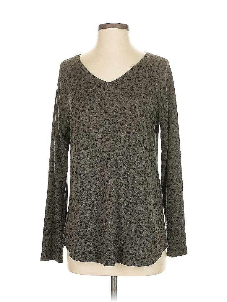 Zenergy by Chico's Animal Print Gray Pullover Sweater Size S - photo 1