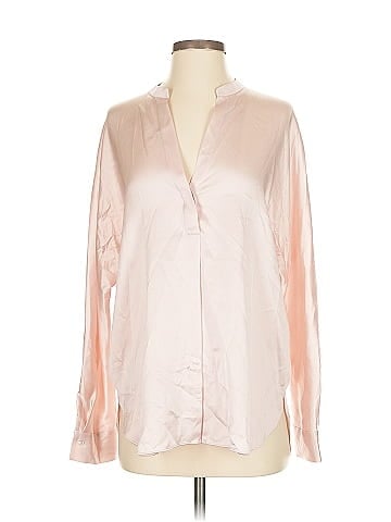 Vince. Long Sleeve Silk Top (view 1)