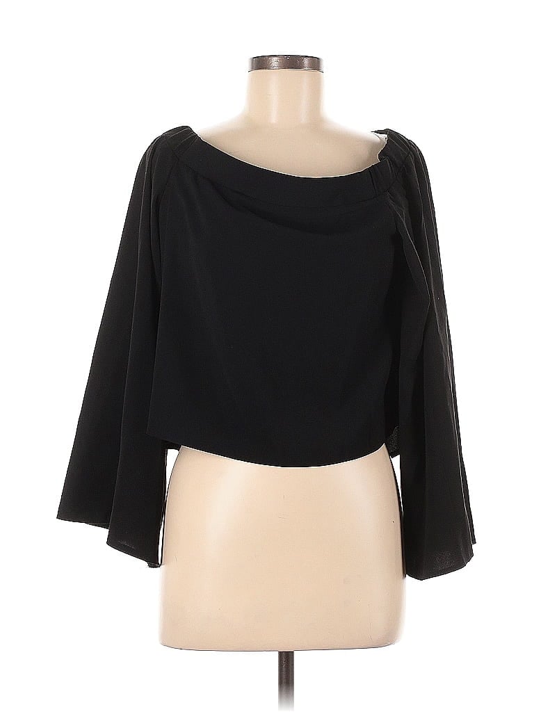 Do & Be 100% Polyester Black 3/4 Sleeve Top Size M - photo 1