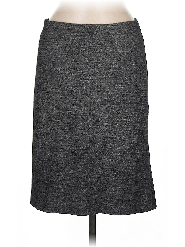 Pre-owned Ann Taylor Wool Skirt In Gray