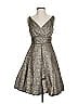 Theia Metallic Silver Cocktail Dress Size 2 - photo 1