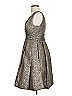 Theia Metallic Silver Cocktail Dress Size 2 - photo 5