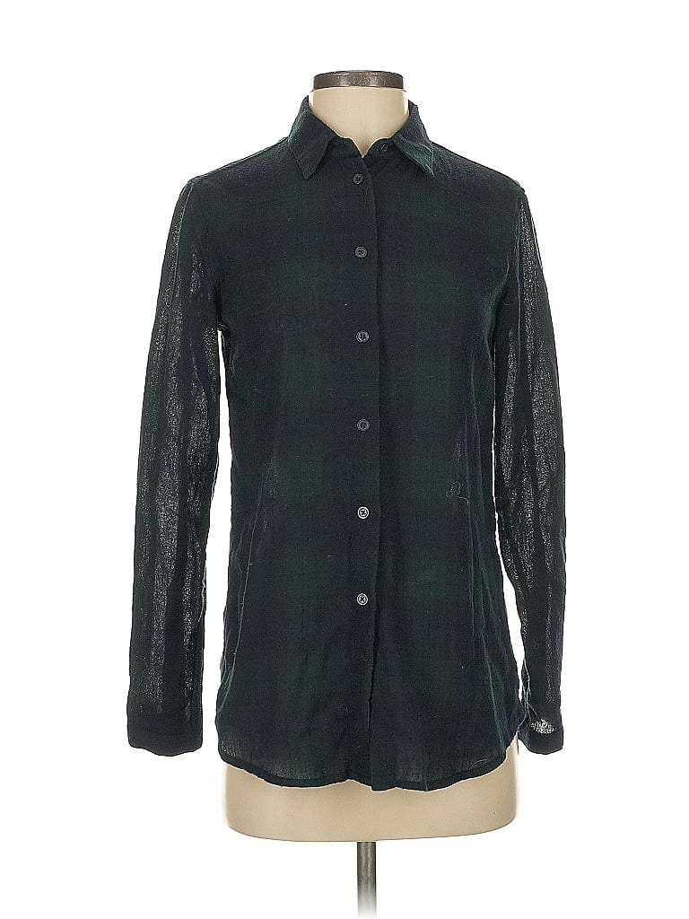 Pre-owned Assorted Brands Long Sleeve Button Down Shirt In Green
