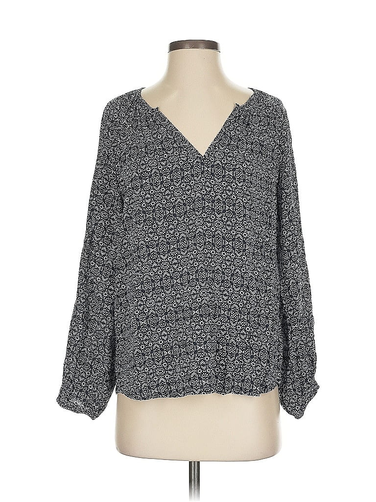 Pre-owned Velvet By Graham & Spencer 3/4 Sleeve Blouse In Gray