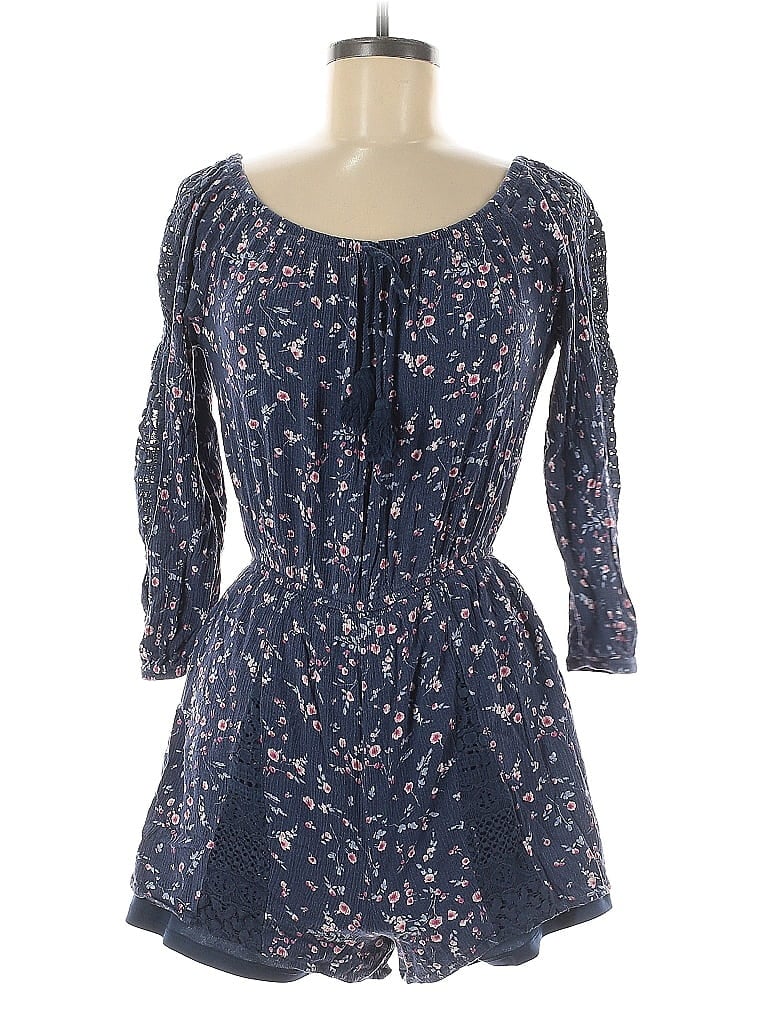 Xhilaration 100% Rayon Blue Romper Size S - photo 1