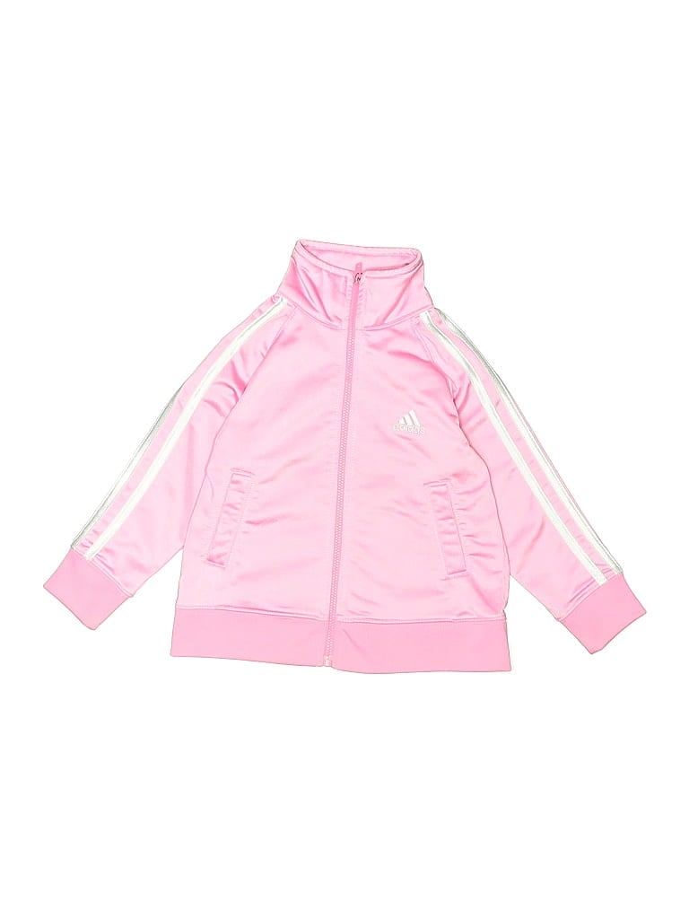 Adidas 100% Polyester Pink Track Jacket Size 2T - photo 1