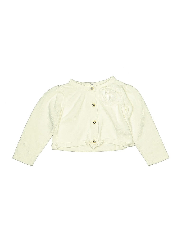 Janie and Jack 100% Cotton Yellow Ivory Cardigan Size 12-18 mo - photo 1