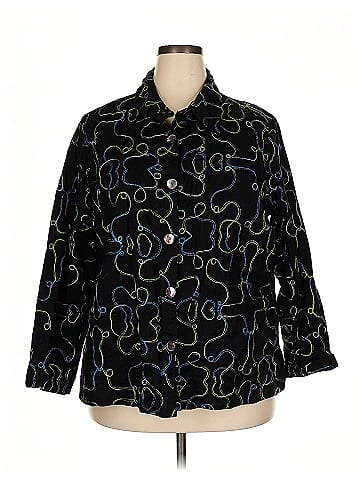 Choices 3/4 Sleeve Button-Down Shirt (view 1)